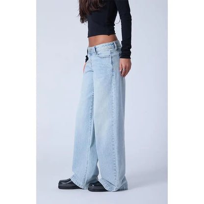 Pacsun Women'S Kaia Ultimate Low Rise Baggy Jeans Light Blue Wash