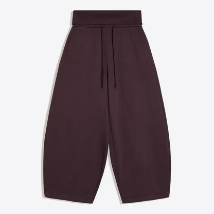 Yeezaa Fold over Sweatpants for Women 85% Cotton Fitness Clothing Wide Leg Trousers with Pockets High Waisted Drawstring Baggy Sweat Pant 2026 Fall Winter Fashion Clothing